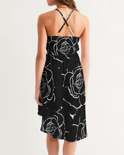 將圖片載入圖庫檢視器 Dwayne Elliot Collection Black Rose High-Low Halter Dress - Dwayne Elliott Collection