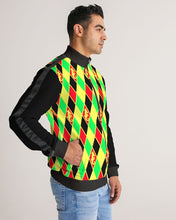 將圖片載入圖庫檢視器 Dwayne Elliott Colection RBG Men&#39;s Stripe-Sleeve Track Jacket - Dwayne Elliott Collection