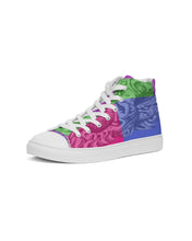 Load image into Gallery viewer, Skull Bow Women&#39;s Hightop Canvas Shoe