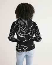 將圖片載入圖庫檢視器 Dwayne Elliott Collection Black Rose Women&#39;s Hoodie - Dwayne Elliott Collection