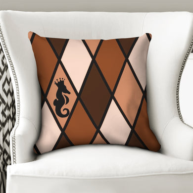 Dwayne Elliott Collection Brown Throw Pillow Case 18