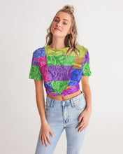 Load image into Gallery viewer, Skull Bow Women&#39;s Twist-Front Cropped Tee