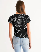 將圖片載入圖庫檢視器 Dwayne Elliot Collection Black Rose Women&#39;s Tee - Dwayne Elliott Collection