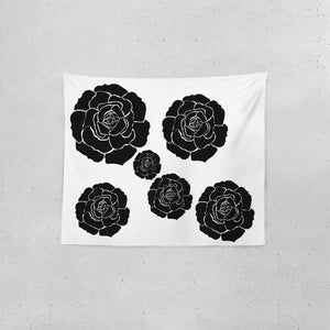 Dwayne Elliot Collection Black Rose Tapestry 60"x51" - Dwayne Elliott Collection
