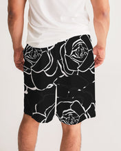 將圖片載入圖庫檢視器 Dwayne Elliot Collection Black Rose Men&#39;s Jogger Shorts - Dwayne Elliott Collection