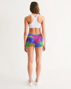 Women's Mid-Rise Yoga Shorts - Dwayne Elliott Collection