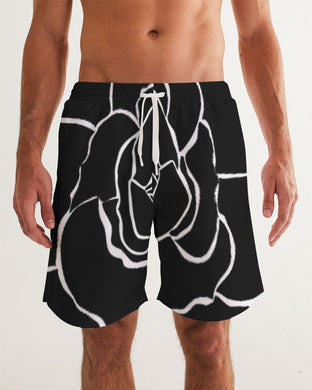 Dwayne Elliot Collection Black Rose Men's Swim Trunk - Dwayne Elliott Collection