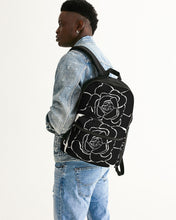 Cargar imagen en el visor de la galería, Dwayne Elliot Collection Black Rose Small Canvas Backpack - Dwayne Elliott Collection