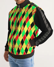 Cargar imagen en el visor de la galería, Dwayne Elliott Colection RBG Men&#39;s Stripe-Sleeve Track Jacket - Dwayne Elliott Collection