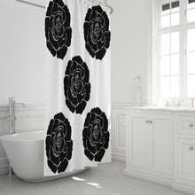 Laden Sie das Bild in den Galerie-Viewer, Dwayne Elliot Collection Black Rose Shower Curtain 72&quot;x72&quot; - Dwayne Elliott Collection