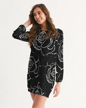 Load image into Gallery viewer, Dwayne Elliot Collection Black Rose Long Sleeve Chiffon Dress - Dwayne Elliott Collection