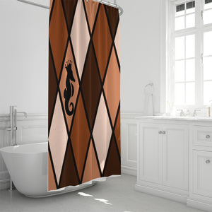 Dwayne Elliott Collection Brown Shower Curtain 72"x72" - Dwayne Elliott Collection