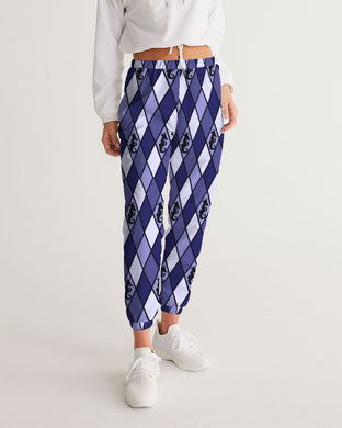 Dwayne Elliott Collection Blue Argyle Women's Track Pants - Dwayne Elliott Collection