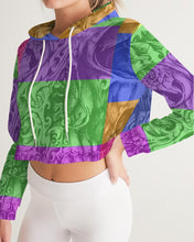 Load image into Gallery viewer, Skull Bow Women&#39;s Cropped Hoodie