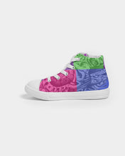 Load image into Gallery viewer, Skull Bow Kids Hightop Canvas Shoe