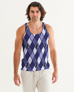 Dwayne Elliott Collection Blue Argyle Men's Tank - Dwayne Elliott Collection