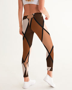 Dwayne Elliott Collection Brown Argyle Women's Yoga Pant - Dwayne Elliott Collection