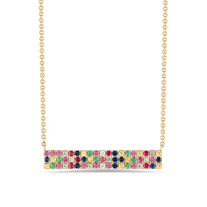 Rainbow Swarovski Elements Pendant Necklaces in 14K Gold (Multiple Options) - Dwayne Elliott Collection