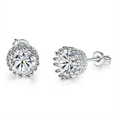 Royal Crown Swarovski Crystal Stud Earrings - Dwayne Elliott Collection