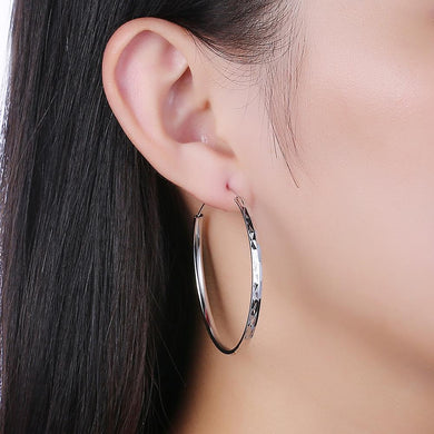 Sterling Silver Classic Hammered Hoops - Dwayne Elliott Collection