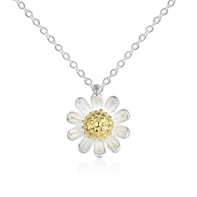 Sterling Silver Daisy Flower Necklace - Dwayne Elliott Collection