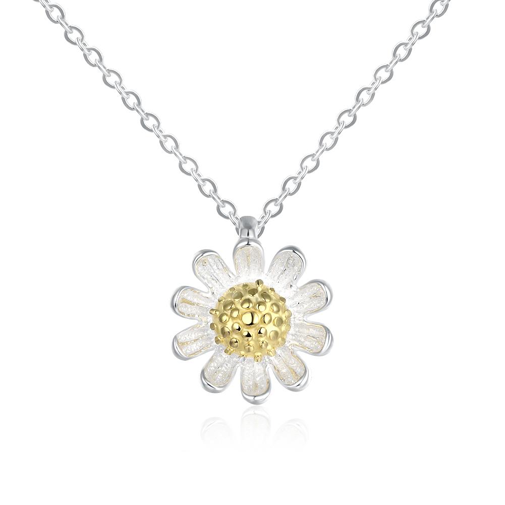 Sterling Silver Daisy Flower Necklace - Dwayne Elliott Collection