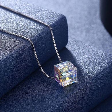 Sterling Silver Aurora Borealis Swarovski Elements Necklace- Two Options - Dwayne Elliott Collection