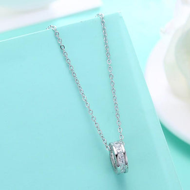 Swarovski Crystal 18K White Gold over Sterling Silver Pave Drop Necklace - Dwayne Elliott Collection