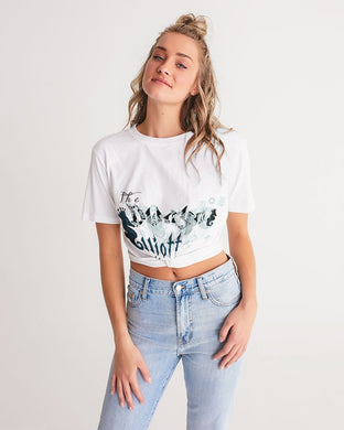 Dwayne Elliott Collection Prince Paisely Women's Twist-Front Cropped Tee - Dwayne Elliott Collection