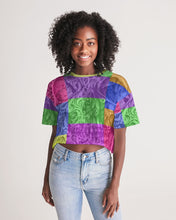 Load image into Gallery viewer, Skull Bow Women&#39;s Lounge Cropped Tee