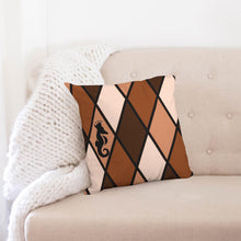 Load image into Gallery viewer, Dwayne Elliott Collection Brown Throw Pillow Case 18&quot;x18&quot; - Dwayne Elliott Collection