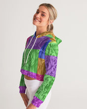 Load image into Gallery viewer, Skull Bow Women&#39;s Cropped Hoodie