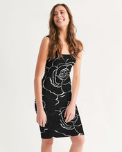 將圖片載入圖庫檢視器 Dwayne Elliot Collection Black Rose Midi Bodycon Dress - Dwayne Elliott Collection
