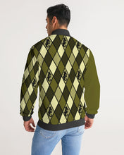 將圖片載入圖庫檢視器 Dwayne Elliott Design Men&#39;s Argyle Stripe-Sleeve Track Jacket - Dwayne Elliott Collection