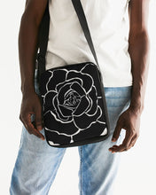 將圖片載入圖庫檢視器 Dwayne Elliot Collection Black Rose Messenger Pouch - Dwayne Elliott Collection