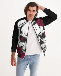 Dwayne Elliott Collection Skull Rose Men’s Bomber Jacket - Dwayne Elliott Collection