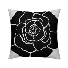 Load image into Gallery viewer, Dwayne Elliot Collection Black Rose Throw Pillow Case 18&quot;x18&quot; - Dwayne Elliott Collection