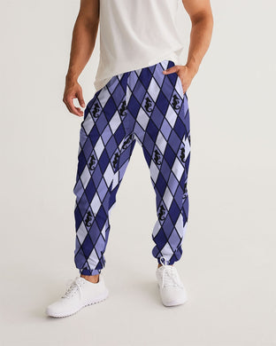 Dwayne Elliott Collection Blue Argyle Men's Track Pants - Dwayne Elliott Collection