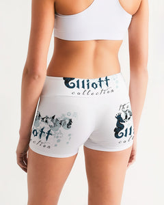 Dwayne Elliott Collection Paisley design Women's Mid-Rise Yoga Shorts - Dwayne Elliott Collection