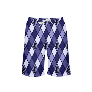 Dwayne Elliott Collection Purple Argyle Boy's Swim Trunk - Dwayne Elliott Collection