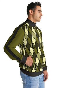 Dwayne Elliott Design Men's Argyle Stripe-Sleeve Track Jacket - Dwayne Elliott Collection