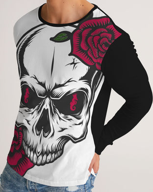 Dwayne Elliott Collection Skull Rose Men's Long Sleeve Tee - Dwayne Elliott Collection