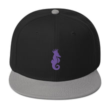 Load image into Gallery viewer, Dwayne Elliott Collection Snapback Hat - Purple Seahorse Logo - Dwayne Elliott Collection