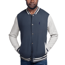 Load image into Gallery viewer, Dwayne Elliott Collection Embroidered Champion Bomber Jacket - Navy Logo - Dwayne Elliott Collection