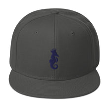Load image into Gallery viewer, Dwayne Elliott Collection Snapback Hat - Navy Seahorse Logo - Dwayne Elliott Collection