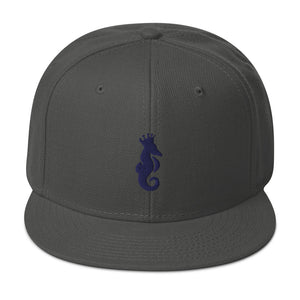 Dwayne Elliott Collection Snapback Hat - Navy Seahorse Logo - Dwayne Elliott Collection