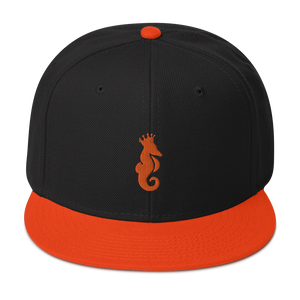 Dwayne Elliott Collection Snapback Hat - Orange Seahorse Logo - Dwayne Elliott Collection