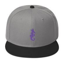 Laden Sie das Bild in den Galerie-Viewer, Dwayne Elliott Collection Snapback Hat - Purple Seahorse Logo - Dwayne Elliott Collection