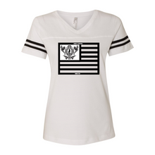 Load image into Gallery viewer, Women&#39;s Football V-Neck Fine Jersey Tee